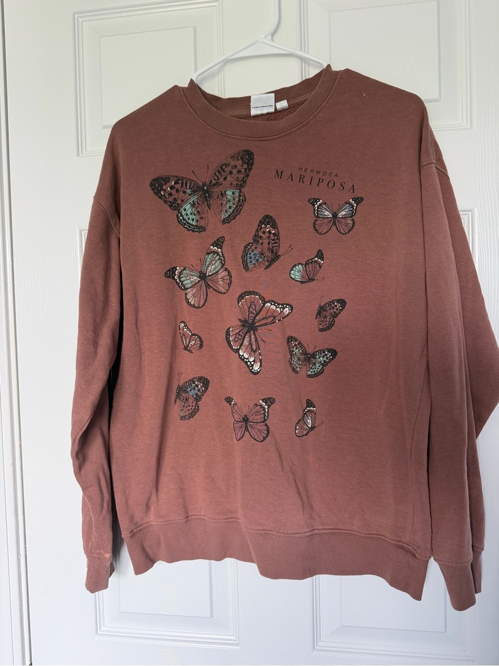 Goodie Two Sleeves Butterfly Crewneck Sweatshirt Size Small